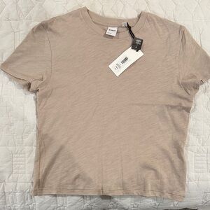 Aritzia Beige Short Sleeve Tee